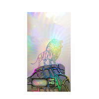 Boîte d'emballage de vente au détail suspendue en papier laminé mat holographique haut de gamme personnalisée pour verre trempé de protection d'écran de téléphone portable