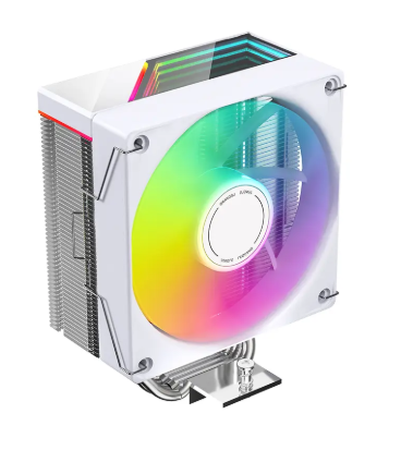 Jungle Leopard KF400X 4 Heat Pipes Copper ARGB Air CPU Cooler 120mm PWM Fan 220W TDP Black & White