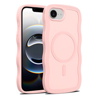 Nouveau modèle de luxe magnétique 15 pour iPhone 16E étui Compatible pour Apple Big Wave Skin Feel téléphone antichoc