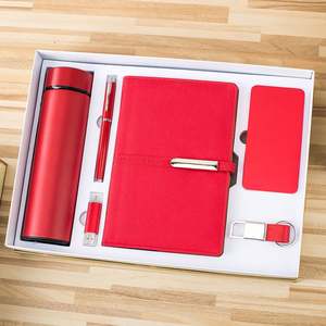 Fun Unique A5 <b>Notebook</b> Pen Vacuum Mug Gift <b>Set</b> with Keyholder/USB Flash and Power Bank for Wedding/office Gift Ideas for Guests - Product Image 2