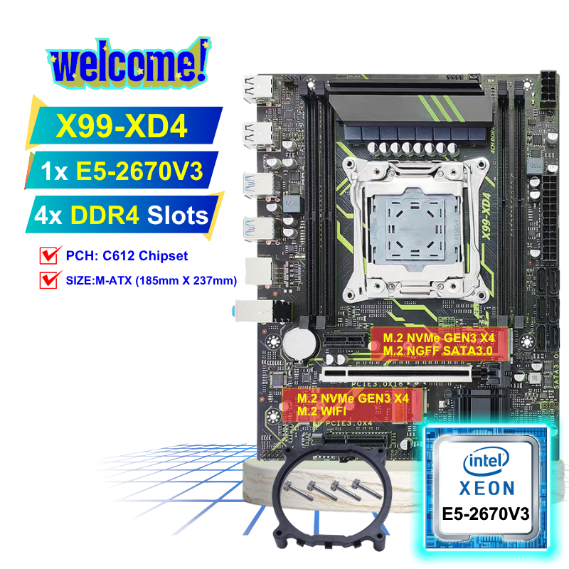 X99-XD4/E5-2670V3/ฐานพัดลม