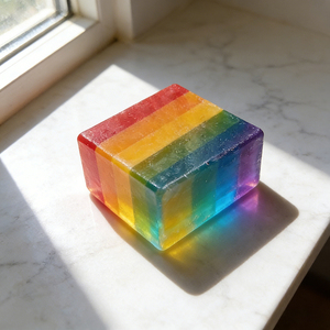 Handmade <strong>Rainbow</strong> <strong>Soap</strong> 100g Solid Bath <strong>Soap</strong> Infused Organic Shea Butter Seaweed Extracts Natural Vegan Botanical Bio-Extracts - Product Image 5