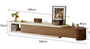 Meuble <span class=keywords><strong>TV</strong></span> en maille de cuivre de style moderne ensemble de tables basses meuble <span class=keywords><strong>TV</strong></span> simple maison salon support <span class=keywords><strong>TV</strong></span> en bois Durable au sol - Product Image 2