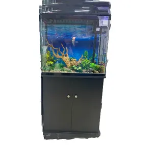 Modern HD glass aquarium fish tank for domestic use.