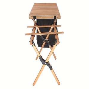 Outdoor <b>Camping</b> Solid Wood Beech Large Capacity Portable Folding Storage Mobile <b>Kitchen</b> Cooker for Climbing & Tour - Product Image 3