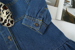 Kids Clothing Denim Long Sleeve Balochi Dress Designs Frocks Photos Made in India Party Imported China - Product Image 5