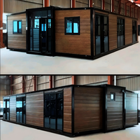 Maison conteneur préfabriquée modulaire élégante de 30 et 40 pieds pour glamping, architecture moderne, usage professionnel, maisonnette pour gîte d'hôtes