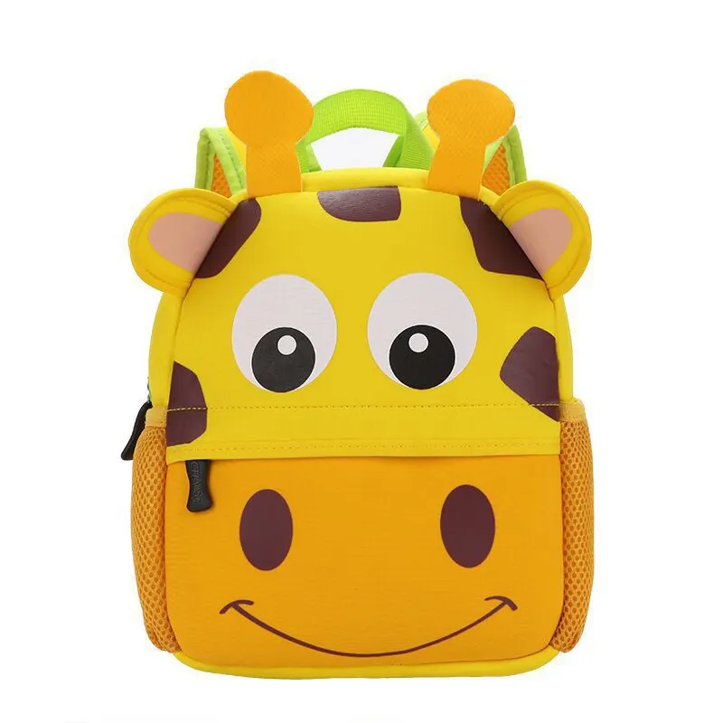 1-7Y Kids Baby Backpack Cartoon Animal Pig Dog Rabbit Tiger Sheep Monkey Plush Backpack Children 3D Kindergarten School Bag