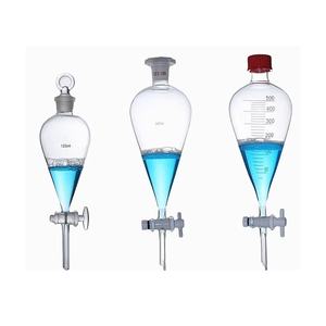 Corong Pemisah Kaca Bentuk Buah Pir untuk Pemisahan Minyak dan Air, Peralatan Laboratorium yang Dapat Disesuaikan - Product Image 5