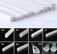 Tube néon en silicone flexible de 10 mm, 12 mm, 16 mm, 20 mm, 25 mm, 40 mm, boîtier étanche, profil encastré, canal pour bande lumineuse LED