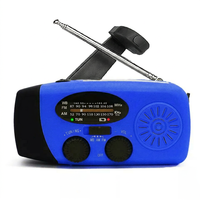 Radio portable AM FM WB solaire à manivelle avec batterie interne 2000 mAh, chargement Type-C, alarme SOS et antenne à gain élevé