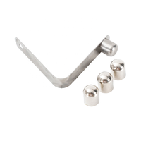 Clip à ressort en V plat à bouton simple ou double, en acier inoxydable nickelé, pour poteau de tente, tube de pagaie, avec verrouillage rapide