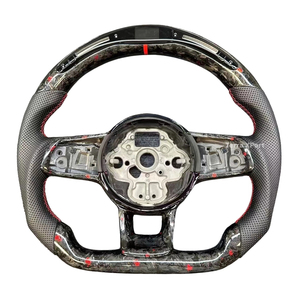 Volante de Fibra de Carbono con Banda Superior, Ensamblaje Personalizado de Accesorios Deportivos para Automóvil, para Volkswagen VW GTI MK6 Golf MK7 - Product Image 2