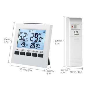 Thermomètre hygromètre numérique sans fil, capteur de température et d'humidité, écran LCD rétroéclairé, moniteur de température et d'humidité intérieur/extérieur - Product Image 5