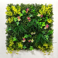 Panel Dinding Tanaman Buatan 50*50 cm untuk Lanskap Taman & Dek, Pagar Jala, Dinding Bunga, Panel Gantung Dinding