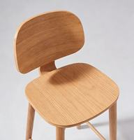 Tabourets de bar contemporains de style britannique de luxe, en chêne massif, pour la maison