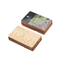 Carte-clé d'hôtel programmable en bois de bambou, interface RFID intelligente, fréquences 13,56 MHz et 125 kHz pour l'accès aux chambres d'hôtel