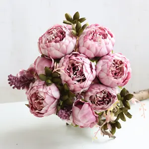 Künstliche Blumen für die Hochzeit natürlich aussehende simulierte Pfingstrose künstliche Blume Kunstseide Blume Wohnzimmer