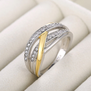 Anello con Design a Spirale Bicolore, Anello Classico da Dito per Donne - Product Image 3