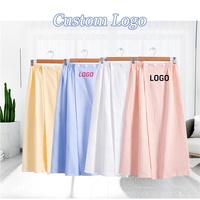 En gros, Serviette de bain enveloppante gaufrée SPA avec logo brodé personnalisé, à boutons réglables, douce, blanche et rose