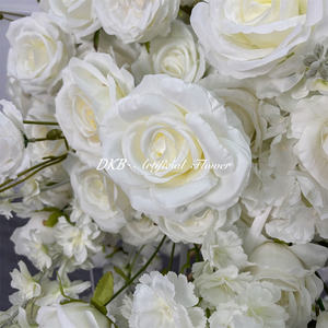 DKB - Rosas Blancas Colgantes Artificiales en Oferta, Centros de Mesa Grandes para Decoración de Bodas - Product Image 4
