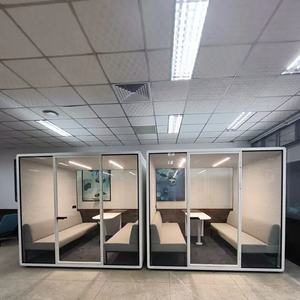 Cabine de bureau privée modulaire pré-assemblée insonorisée moderne OEM/ODM pour hôtels, salons, centres commerciaux-Réunion té<span class=keywords><strong>l</strong></span>éphonique acoustique - Product Image 1