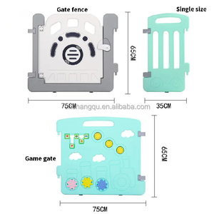 VSUCH Play Pen Yard Baby Valla Niños Interior Múltiple Fácil de instalar Jardín Sala de estar Antideslizante Seguridad Plástico Baby Fence Bear - Product Image 5