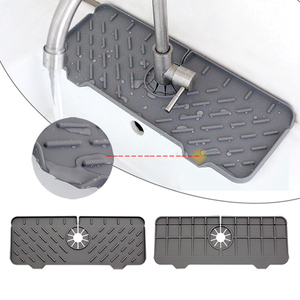 Tapis de protection anti-éclaboussures en silicone pour robinet d'évier de cuisine et tapis de drainage pour robinet de salle de bain, produit ménager à placer derrière le robinet - Product Image 2