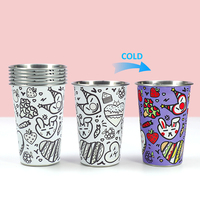 Vaso de Acero Inoxidable Personalizado con Cambio de Color, para Cerveza, Bebidas Frías, Estilo Premium, para Campamento y Fiestas, Libre de BPA