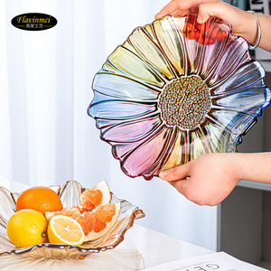 <span class=keywords><strong>Assiette</strong></span> <span class=keywords><strong>de</strong></span> service pour fruits, style nordique, style <span class=keywords><strong>frais</strong></span>, style européen, forme <span class=keywords><strong>de</strong></span> fleur du Nouvel An, motif uni, pour la maison et le salon - Product Image 2