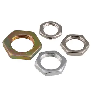 Gb6173 Galvanized Color Zinc Nickel Thin Fine Tooth Hexagonal Nut M7-m16 10pcs