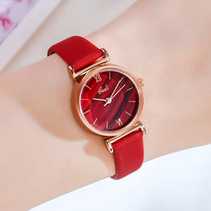 Montre pour femme élégante artistique rétro petite montre ronde polyvalente INS Style bracelet en cuir montre pour femme à quartz - Product Image 6