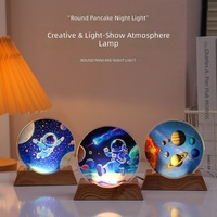 Lampe de Chevet LED Lumineuse en Cristal à Impression Couleur Ciel Étoilé Cosmos, Nouvelle, Personnalisable, pour Décoration de Bureau et Chambre d'Enfant, Idéale Anniversaire - Vente en Gros
