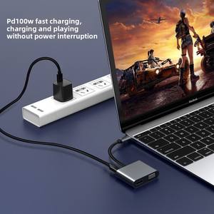 Hubs <span class=keywords><strong>Usb</strong></span> portables 4 en 1 de haute qualité et <span class=keywords><strong>hub</strong></span> multiport <span class=keywords><strong>Usb</strong></span> c avec Hdmi + vga + usb3.0 + pd <span class=keywords><strong>Hub</strong></span> <span class=keywords><strong>Usb</strong></span> en aluminium pour macbook - Product Image 6