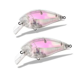 Top Right T-9208 70mm 12g Vente en gros Crankbait à queue carrée, leurres artificiels, corps <span class=keywords><strong>de</strong></span> leurres, réfléchissant laser interne, non peint - Product Image 2