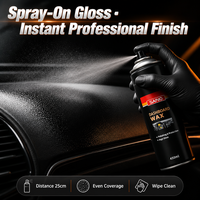 SANVO Cire en spray pour intérieur de voiture, vente en gros, 450 ml, polissage tableau de bord, cire de carnauba, OEM, marque privée, directement de l'usine