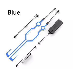 Lumières EL pour moto, style 2 en <span class=keywords><strong>1</strong></span>, 3 modes de clignotement, fil lumineux adhésif pour casque de moto - Product Image 4