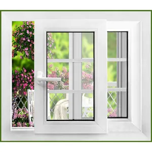 Upvc Schuifraam Ontwerp Pvc Raam Vinyl Schuiframen Met Dubbele Beglazing