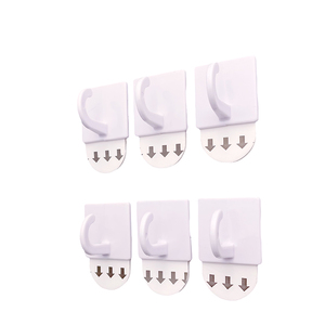 Plastic <strong>Wall</strong> Hooks Self Adhesive <strong>Key</strong> Hooks Removable Bulk or Blister Card Packing - Product Image 2