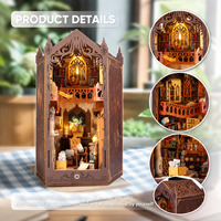 Kit artisanal Magic Library en bois, plastique et papier, puzzles 3D, maison miniature DIY, coin lecture, à partir de 14 ans, nouveau design 2025, Wisdom