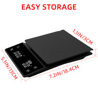 Timbangan Kopi Elektronik Changxie Laris Manis, Bahan Stainless Steel 3kg 0.1g, Layar LED, Dilengkapi Timer