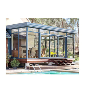 Véranda moderne en aluminium avec toit en verre trempé pour hôtel, jardin d'hiver, abri extérieur - Product Image 5