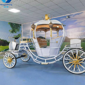 Carruaje de Boda Eléctrico con Diseño de Calabaza, Carruaje de Acero con Forma de Calabaza y Diseño Hueco - Product Image 5