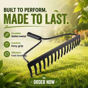 Outils agricoles, <span class=keywords><strong>râteau</strong></span> de jardin <span class=keywords><strong>à</strong></span> 16 dents pour l'aménagement paysager et l'entretien du sol - Product Image 1