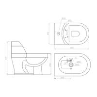Appareil sanitaire moderne Céramique Toilette monobloc au sol Prix bon marché Toilette monobloc à laver