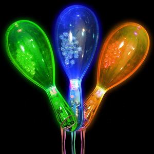 2023新しいアイデア新着マルチカラーLEDプラスチックマラカ点滅マラカパーティー楽しいメーカーライトアップマラカパーティー用品 - Product Image 6