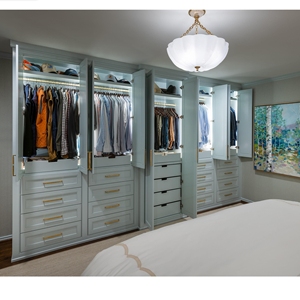 Armoire modulaire moderne et durable bleue avec tringle <span class=keywords><strong>de</strong></span> suspension fixe, personnalisable pour l'ameublement <span class=keywords><strong>de</strong></span> la maison - Product Image 3