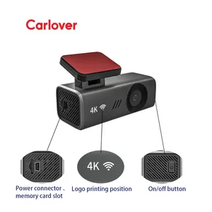 Boîte noire de caméra de voiture DVR de la caméra de tableau de bord WiFi d'objectif unique 4K pour l'enregistrement de véhicule