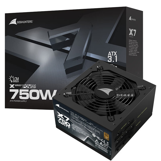 Great Wall X7 750W 80PLUS Gold Fully Modular ATX3.1 PSU,Native PCIe5.1,Single Rail12V,Leakage Detection,Auto Fan Stop Desktop