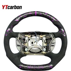 พวงมาลัยคาร์บอนไฟเบอร์ฟอร์จแบบกำหนดเองของ YTcarbon หุ้มด้วยหนังกลับอิตาลี สำหรับรถมัสแตง ฟ-150 ไลท์นิ่ง เอ็กซ์พลอเรอร์ สปอร์ต เทรเซอร์ เรนเจอร์ ปี 1994-2005 - Product Image 1